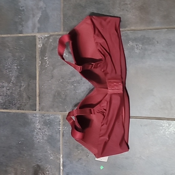 NWT Auden Burgundy Lightly Lined T-shirt Wire Free Bra 46C - Picture 3 of 3